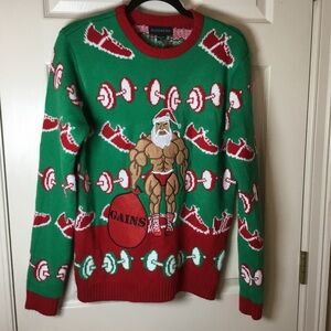 Blizzard Bay Bikini Clad Santa Ugly Christmas Sweater - M